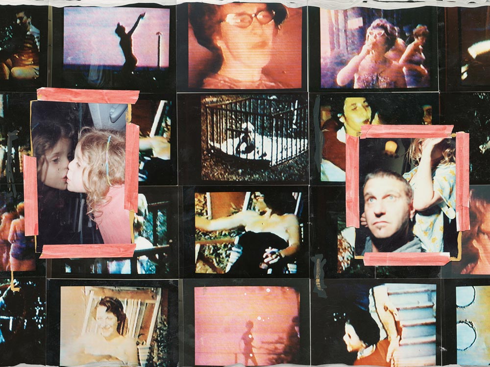 A collage of low res photos showing memories, a slice of life