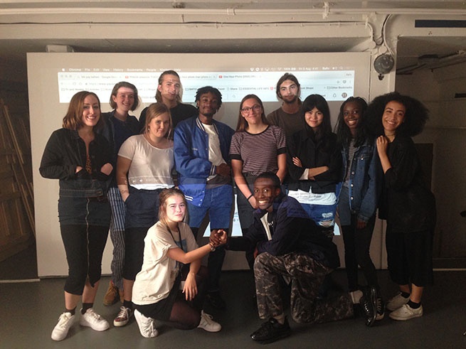 Attendees of the ICA Overdraft Film School for aspiring filmmakers aged 16-24