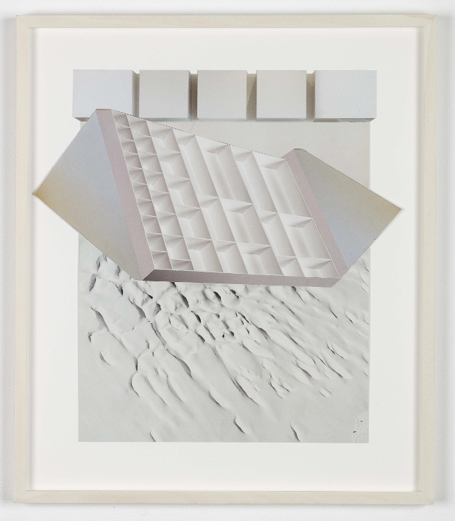 Nicole Wermers, Untitled (snow), 2010. Collaged magazines. 48 x 37.5 cm / 18.8 x 14.7 in. Courtesy the artist and Herald St, London