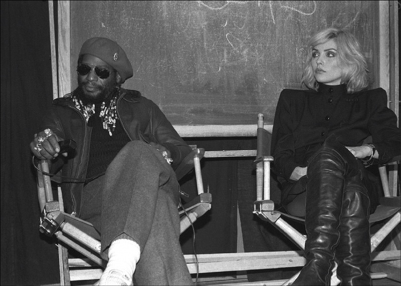Debbie Harry on the set of TV Party with musician George Clinton