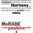 'MoRADE Seeks Positive Action' poster, 1968. Design by Richard Hollis, courtesy Richard Hollis